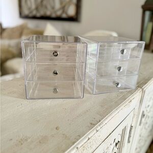 Divided 3-Drawer Vanity & Countertop Organizer – 7" x 6.5" x 6.5” (2 Available)